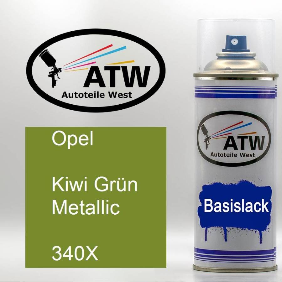 Opel, Kiwi Grün Metallic, 340X: 400ml Sprühdose, von ATW Autoteile West.